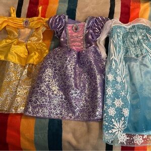 Princess Costume Set for Kids - Yellow, Purple, and Blue